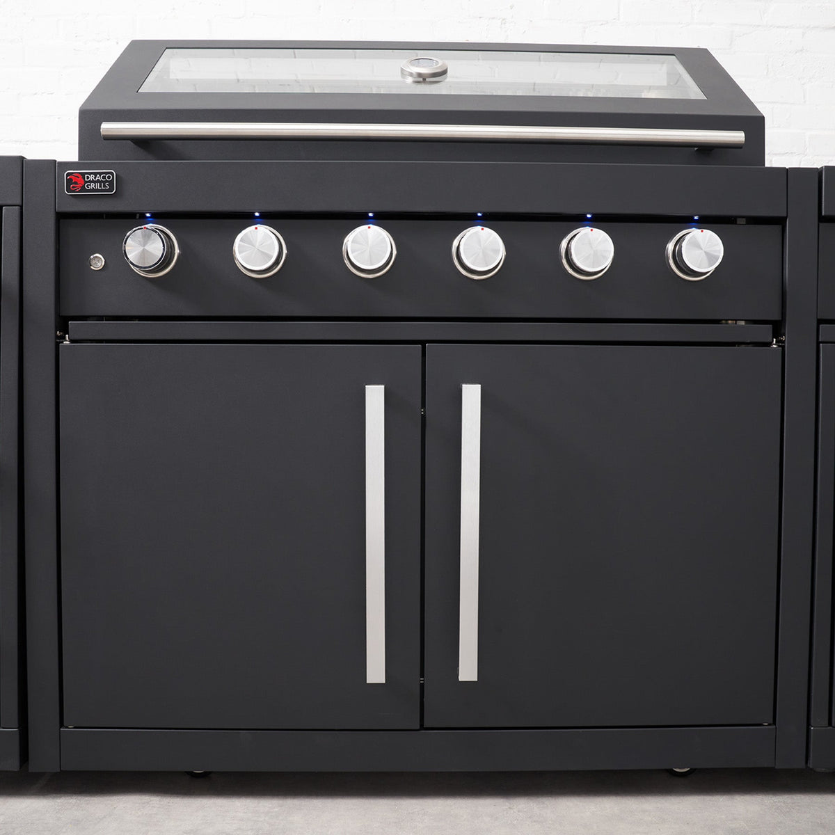 Fusion Preto — Grelhador a Gás, 6 Queimadores, com Armário