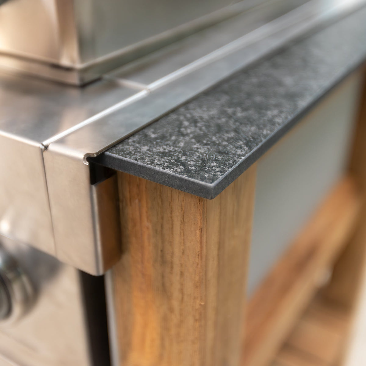 Cozinha de Exterior Modular em Teca — Módulo Grelhador com Grelhador de 6 Queimadores
