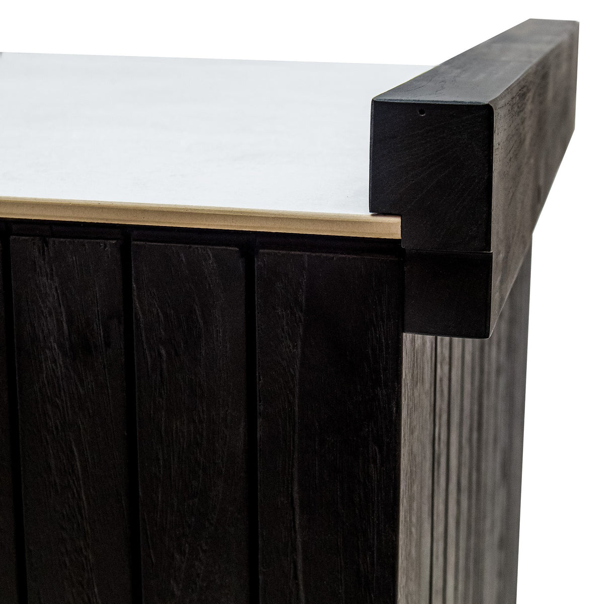 Teak Carbon Line Modular Outdoor Kitchen 3 Drawer Cabinet with Ceramic Top