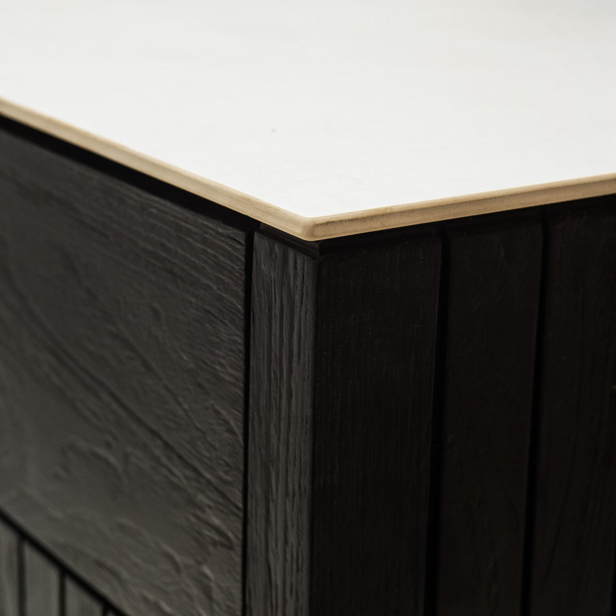 Teak Carbon Line Modular Outdoor Kitchen 90 Degree Corner with Ceramic Top