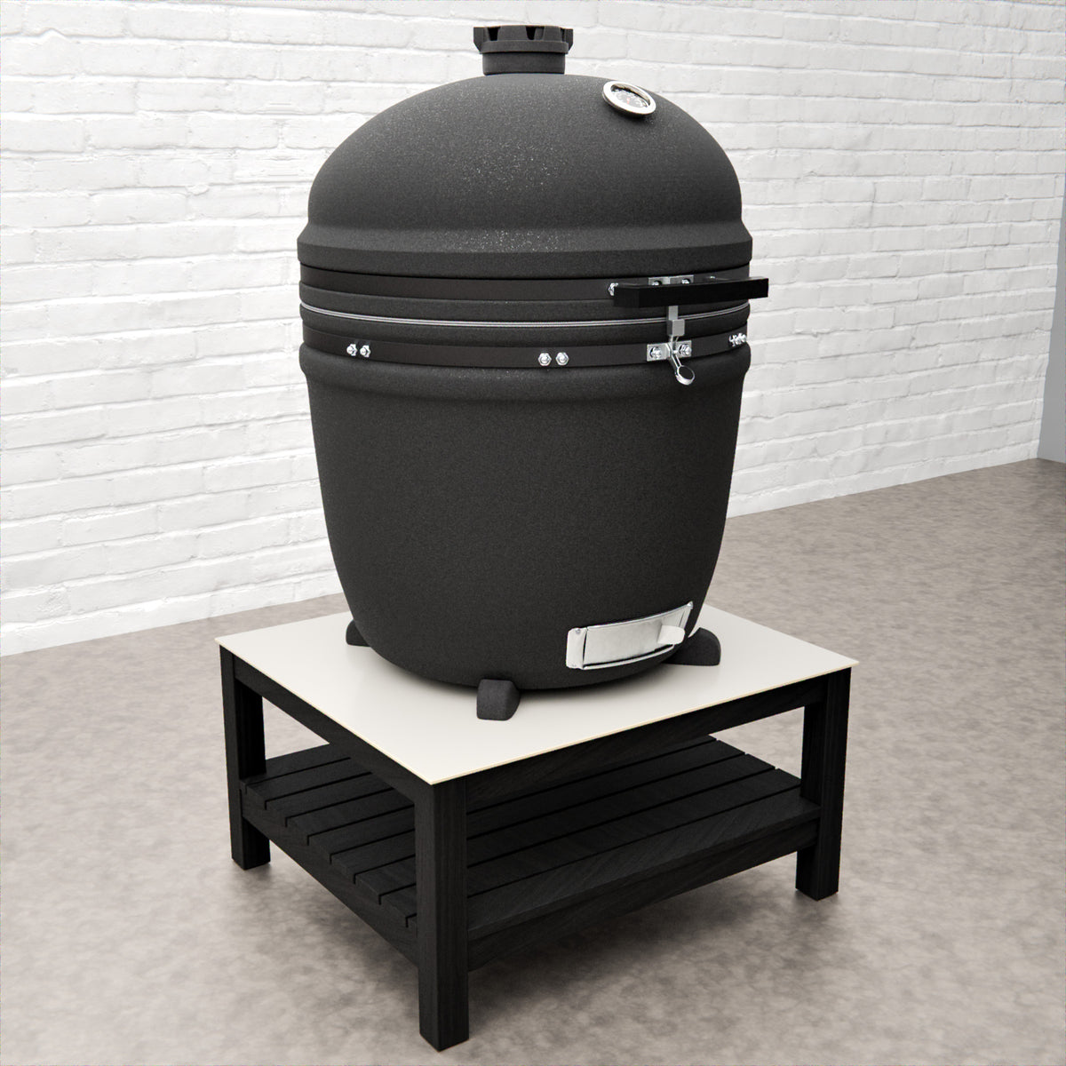 Teak Carbon Line Modular Outdoor Kitchen 60cm Kamado Table with Ceramic Top